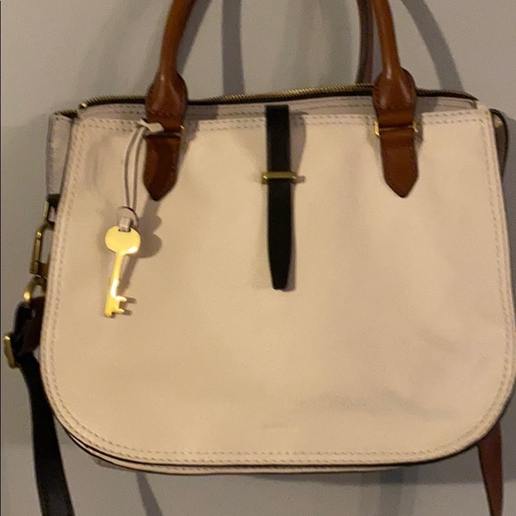 Fossil Color Block Leather Handbag (Moving Sale) - Picture 2 of 10